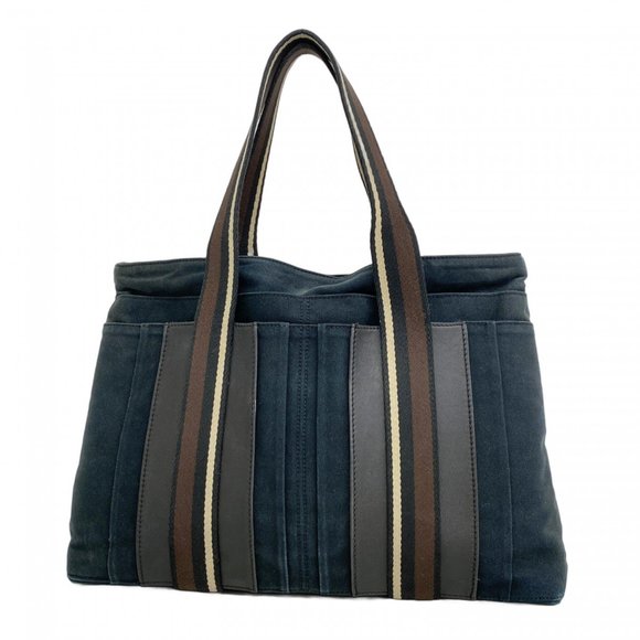 Hermes Handbags - Hermes Hermès Troca Horizontal MM Tote Bag, Canvas, Black, Women's